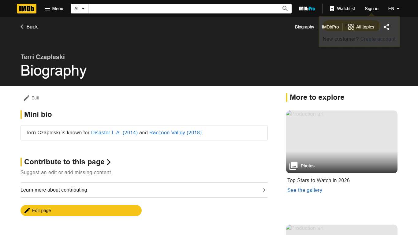 Terri Czapleski - Biography - IMDb